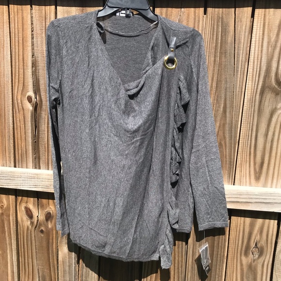 Inc Petite Ruffled Draped Sweater ✨🎉Host Pick🎉✨ - Picture 2 of 5